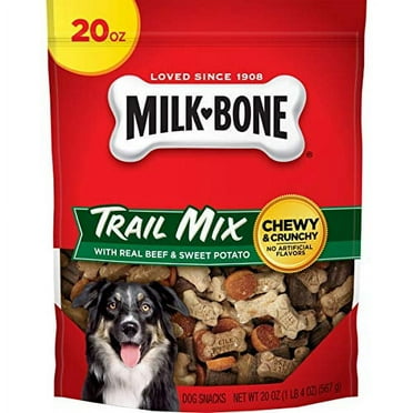 Milk-Bone Trail Mix Chewy & Crunchy Dog Treats, Beef & Sweet Potato 20 Ounce (Pack of 1)