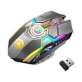 thumbnail image 1 of Ratón inalámbrico Matsuzay para juegos 2.4 GHz recargable 800/1200/1600DPI luz RGB, 1 of 6