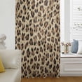 thumbnail image 6 of Leopard Prints Sheer Curtains 84 Inches Long, Modern Geometric Animals Textured Light Filering Curtains, Breathable Simi Curtain Privacy Drapes for Living Room Bedroom Lightweight Window Treatment, 6 of 9