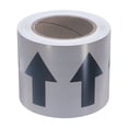 thumbnail image 1 of Unique Bargains Directional Flow Arrow Tape 4'x65', Adhesive Pipe Identification Marking Stickers, Black on Gray, 1 of 5