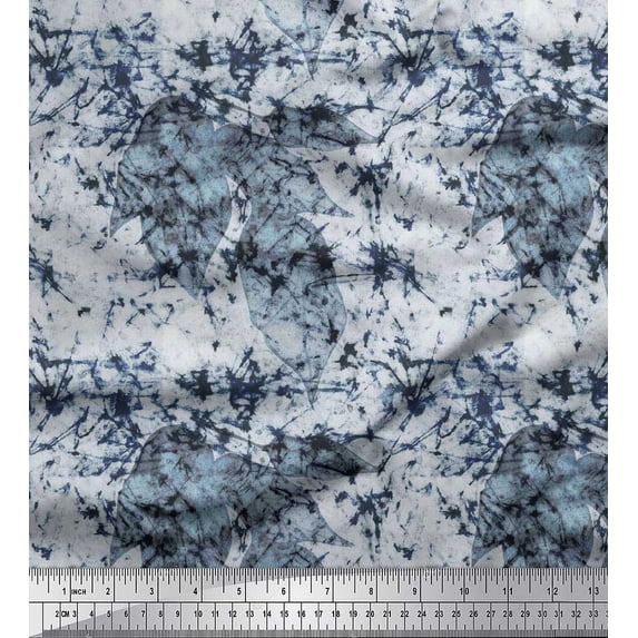 Soimoi Cotton Voile Fabric Leaves & Texture Fabric Prints By Yard 42 Inch Wide