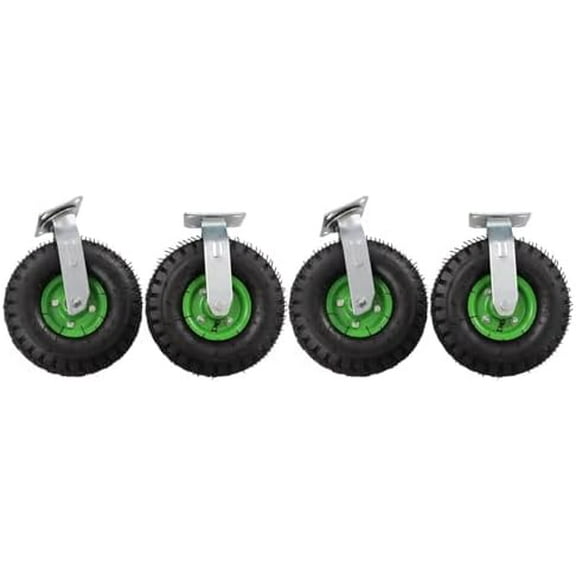 10 Inch Swivel Pneumatic Casters Set of 4, Heavy Duty Industrial Rubber Caster Wheels with Bolt on, Capacity Pneumatic Air Tire Wheels for Garden Cart, Hand Truck, Lawn Cart$$Tools & Hardware Other