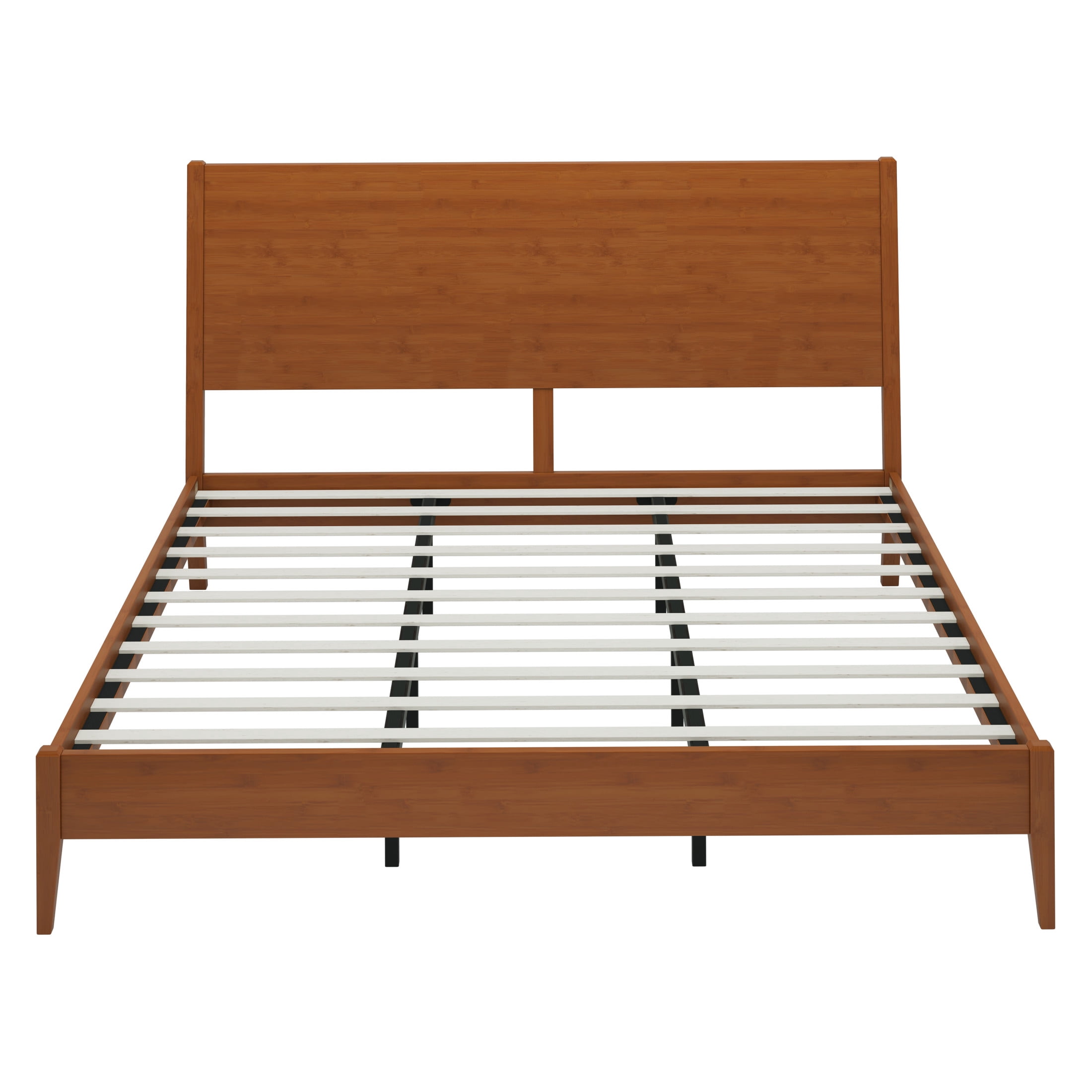 Christopher Knight Home Mid-Century Modern Solid Bamboo Wood Platform Bed, King Size, Walnut