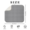 thumbnail image 4 of Black White Gingham Checkered Pattern Dish Drying Mat for Kitchen 1 Pack, Ultra Absorbent Microfiber Dishes Drainer Mats,16"x18", 4 of 6