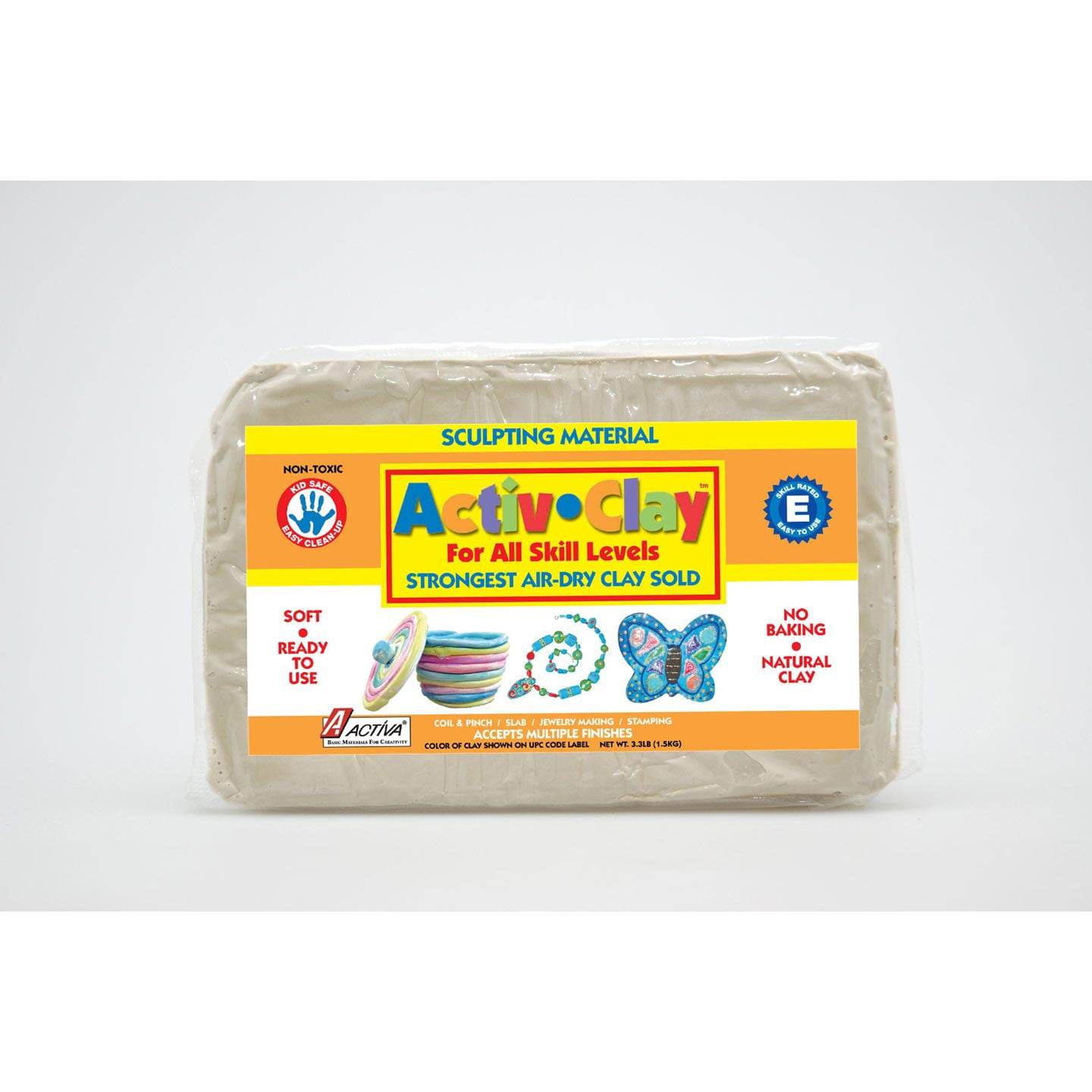 ACTIVA AirDry Clay White, 3.3 Pounds