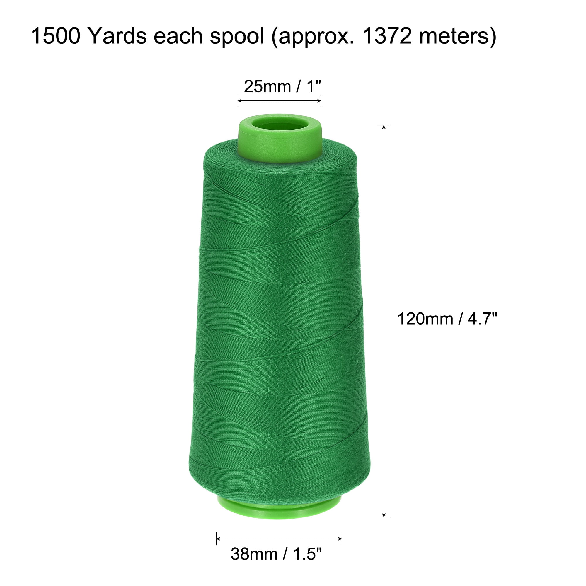 100% Polyester Tex 27 Sewing Thread 10,000 Yards - Green #6432
