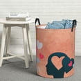 thumbnail image 1 of YFYANG Waterproof Laundry Hamper, Love Art Pattern Laundry Basket Oxford Fabric with Handle Foldable, S, 1 of 8