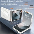 thumbnail image 6 of for Samsung Galaxy Z Flip 6 Case Magnetic,Z Flip 6 Case [Compatible with MagSafe] Transparent Slim Shockproof Hard PC Protective Rugged Phone Case Cover for Z Flip 6 5G(White), 6 of 8