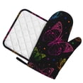thumbnail image 2 of Disketp Butterfly Oven Mitts And Potholders Bbq Gloves-Oven Mitts And Pot Holders With Recycled Infill Silicone Non-Slip Cooking Gloves For Cooking Baking Grilling, 2 of 9