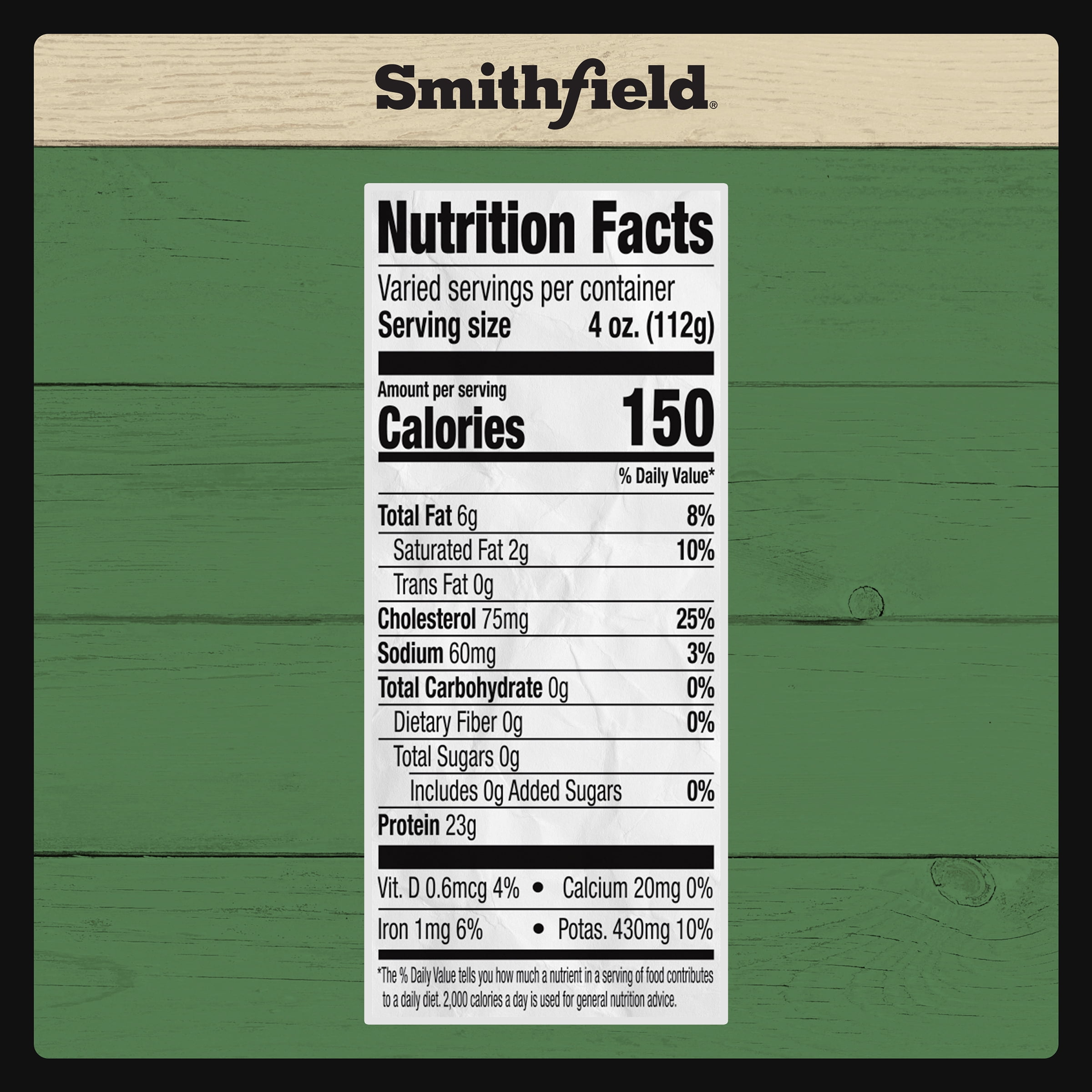 Smithfield All Natural Fresh Pork Chops, Boneless, 0.6 - 1.5 lb, 23 Grams of Protein per 4 oz Serving