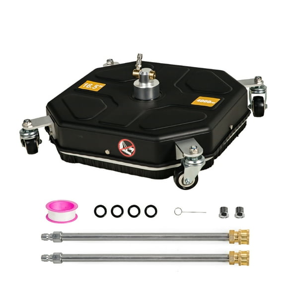 cciyu 16.5 Inch Stainless Steel Surface Cleaner Pressure Washer Attachments 1/4" Quick Connector