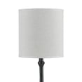 thumbnail image 2 of Elongated Bellied Shape Metal Accent Lamp with Drum Shade, Black- Saltoro Sherpi, 2 of 5
