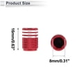 thumbnail image 4 of 4 Piezas de Tapas de Válvula de Neumático a Prueba de Polvo 8x16mm Cubiertas de Válvula de Neumático de Aleación de Aluminio Roja, 4 of 7