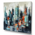 thumbnail image 2 of Designart "Green And Grey City In Simplicity" Minimalims City Wall Decor, 2 of 5