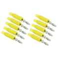 thumbnail image 3 of Juego de 10 conectores macho Banana de latón, conector PA, ajuste a presión, adaptador de sonda de tubo de aislamiento J.10031Yellow, 3 of 9