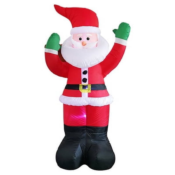 DD201 Regalo de Festival personalizado decoraciones de Papá Noel soplado esfera de aire modelo de conejo globo LED molde inflable de Navidad de Pascua