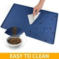 thumbnail image 2 of RUseeN Silicone Pet Placemat for Dog and Cat, Waterproof Non-Slip Pet Feeding Bowl Mats for Food and Water, Small Medium Large Tray Mat Prevent Residues from Spilling to Floor, Navy Blue, 23.6" 15.7", 2 of 8
