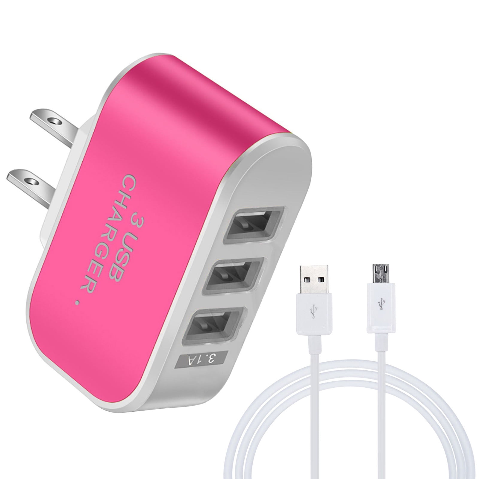 TANGNADE USB Luminous Head 3Usb Travel Data Charging+android Charger Intelligent Multi Candy