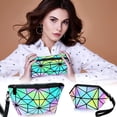 thumbnail image 2 of Pieces Makeup Bags for Women, Portable Travel Cosmetic Bag Organizer Case with Wrist Strap Toiletry Bags Luminous Geometric and Reflective Foldable Makeup Bags Ormromra CRMR-ST43, 2 of 6