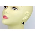 thumbnail image 3 of 14k Gold Filled Cubic Zirconia Earrings Smooth Teardrops Dark Blue Simulated Sapphires In Cz Dangle Drops Designed for Adult Women and s, 3 of 4