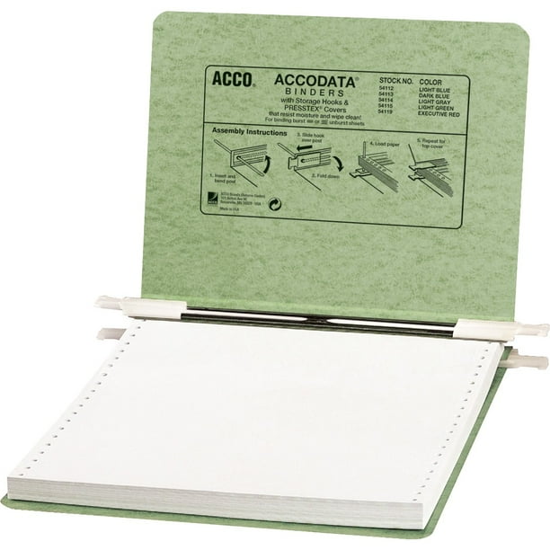 ACCO 9.5" x 11" Presstex Storage Hooks Data Binders