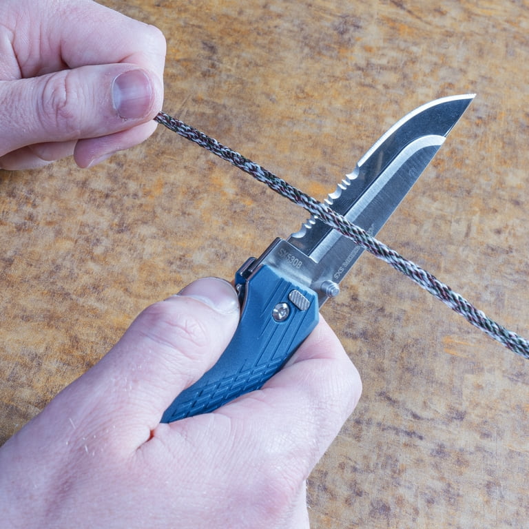 Outdoor Edge RazorSX5 Dark Blue 3 Inch Drop Point Steel Blade