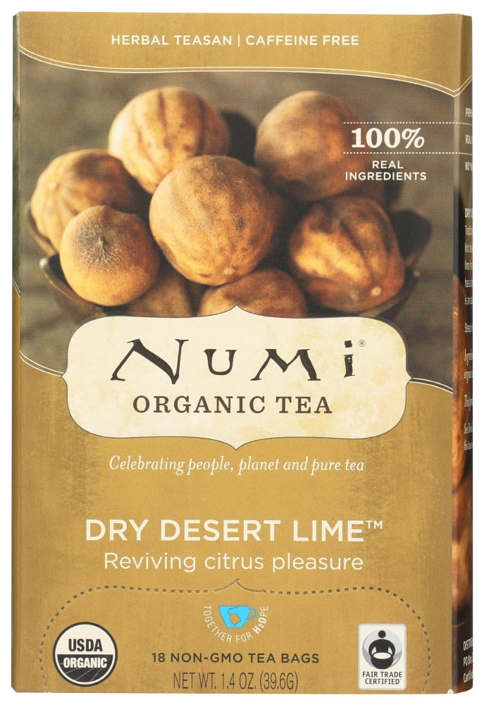 Numi Tea Dry Desert Lime Organic Herbal Teasan, 18 Count