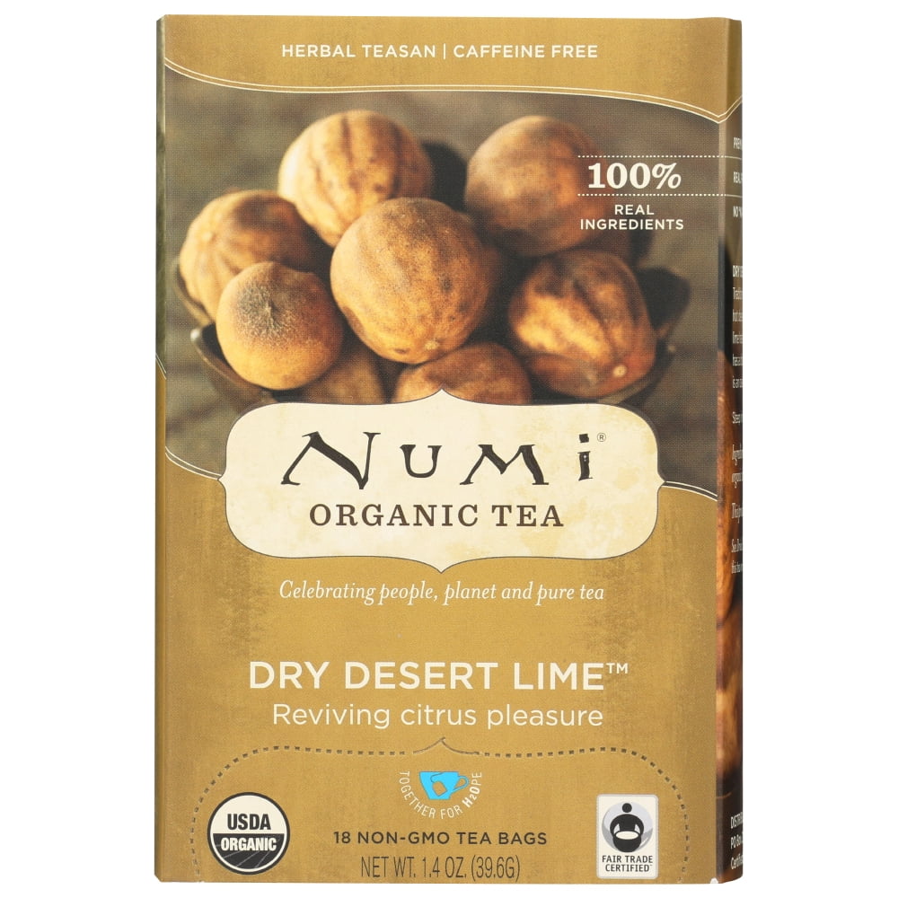 Numi Tea Dry Desert Lime Organic Herbal Teasan, 18 Count