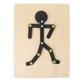 thumbnail image 5 of Wooden Stickman Toy Free Movement Limbs Educational Stick Man Puzzle Toy with 24 Cards, 5 of 5