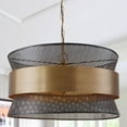 thumbnail image 6 of 19.75 Inch 4 Light Pendant-Patinaed Brass/Dark Zinc Finish    -Traditional Installation Capital Lighting 330446Pz, 6 of 7