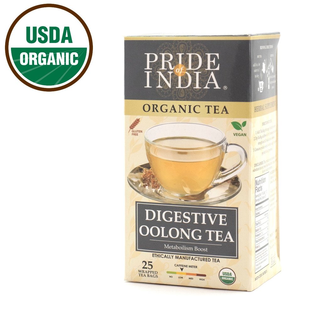 Pride of India Organic Digestive Oolong Tea Bags Bulk Pack (500 Tea Bags)