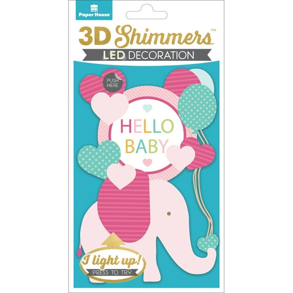 Paper House EMB0055E Paper House LED Shimmers Embellishment - Baby Girl