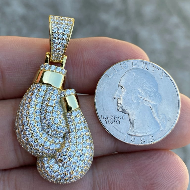 Iced out clearance boxing glove pendant