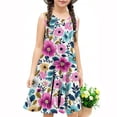 thumbnail image 6 of hengsof Printed Pattern Sleeveless Tank Top Dress for Girls, Cute Casual Crew Neck Tank Top for Everyday Summer Wear, Ages 4 to 14, 6 of 6