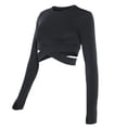 thumbnail image 1 of 1pc ropa de yoga de yoga fitness cohness yoga ropa corta de manga larga, 1 of 4