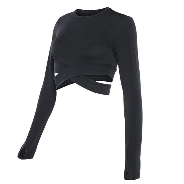 1pc ropa de yoga de yoga fitness cohness yoga ropa corta de manga larga