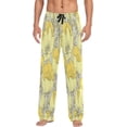thumbnail image 2 of Elegant Yellow Rose Flower Men's Pajama Pants Lightweight Sleepwear Bottom Lounge Pants, 2 of 6