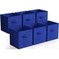 thumbnail image 1 of Sorbus Cubos de Almacenamiento de Tela Plegables de 11 Pulgadas: 6 Contenedores Plegables con Asas para Ropa, Juguetes y Libros (Azul Rey), 1 of 8