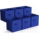 thumbnail image 1 of Sorbus Cubos de Almacenamiento de Tela Plegables de 11 Pulgadas: 6 Contenedores Plegables con Asas para Ropa, Juguetes y Libros (Azul Rey), 1 of 8