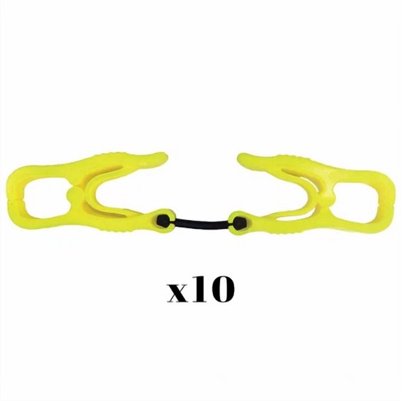 Condor Glove Clip Dual Yellow Clips Lot 30Lu77B Hat Scarf Hanger Biker 10Pcs New