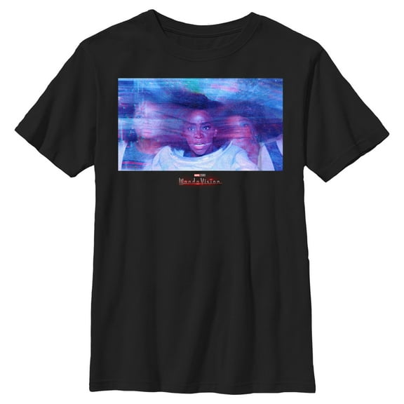 Boy's Marvel WandaVision Monica Rambeau Energy  Graphic Tee Black Small