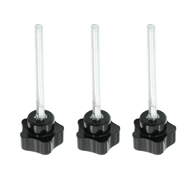 Perilla de sujeción tipo tornillo de 30 mm de diámetro de cabeza y 6 mm de rosca macho, 3 piezas