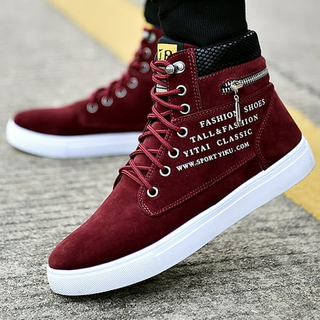 

Men‘s Lace-up Casual Sneakers High Top Shoes Skate Shoes