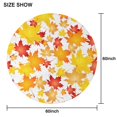 thumbnail image 6 of Red Maple Happy Fall Round Table Cloth,Wrinkle Free Table Cover with Polyester,Waterproof Reusable Tablecloths for Kitchen Picnic Party (Round,60x60inch), 6 of 6