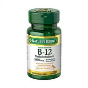Natures Bounty Vitamin B-12 Methylcobalamin 1000 mcg Quick Dissolve Tablets, 60 ea, 2 Pack