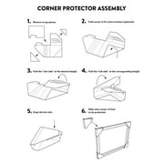 Pen+Gear Corrugated Corners, Corner Protection, Moving & Storage, 4 x 4, Kraft, 16 Count