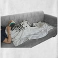 thumbnail image 6 of Adventure Soft Flannel Fleece Throw Blanket, Never Stop Exploring Words Typography and Trees Sketchy Vintage, Cozy Plush for Indoor and Outdoor Use, 70" x 90", Black White, by Ambesonne, 6 of 6