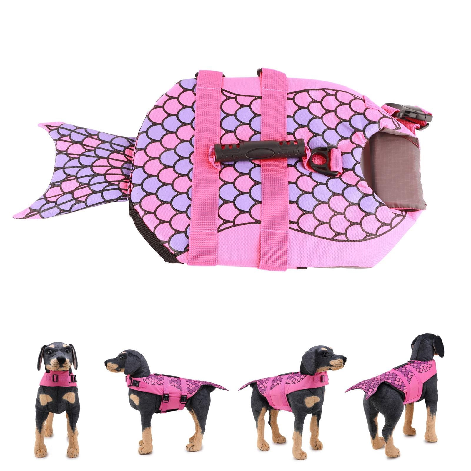 BIMZUC Premium Dog Life Jacket – Adjustable Floatation Vest with Bright Colors, Handle, D‑Ring Hook, Easy‑Wear Design for Swimming & Boating