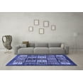 thumbnail image 3 of Ahgly Company Indoor Square Abstract Blue Modern Area Rugs, 5' Square, 3 of 4