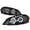 Solid Matte Black Paint Housing, variant on AKKON - For Impala Monte Carlo Smoke LED Ring Projector Replacement Headlights Left/Right Lamps Replacement